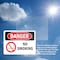 Signmission No Smoking Danger Sign, Vinyl Decal, 10in W x 7in L, 2PK OS-2PACK-DS-D-710-L-1469 - alternate 3
